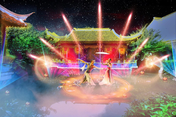 星海签约苏州市玉涵堂后花园《水月山塘》演出舞台项目